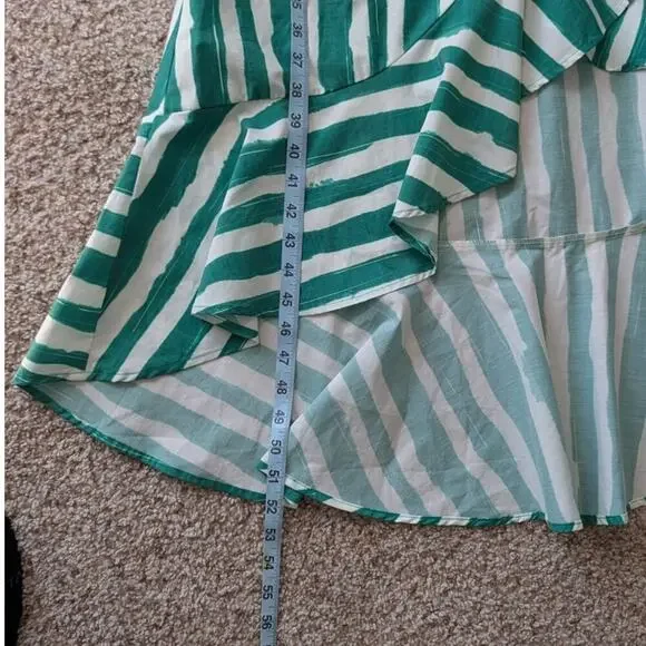 FLYING TOMATO Womens flowy & tiered summer Dress, size small, green & white - Picture 6 of 11